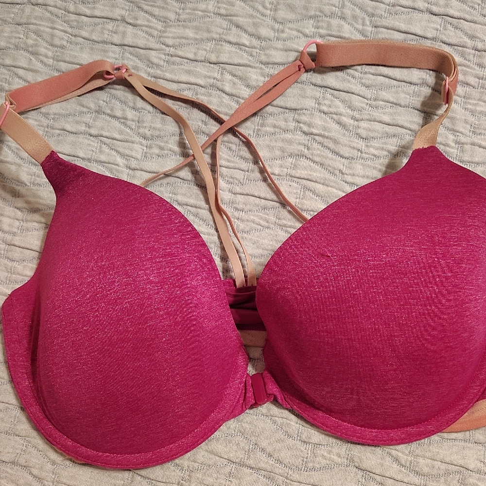 Pink Raceback Women's Bra